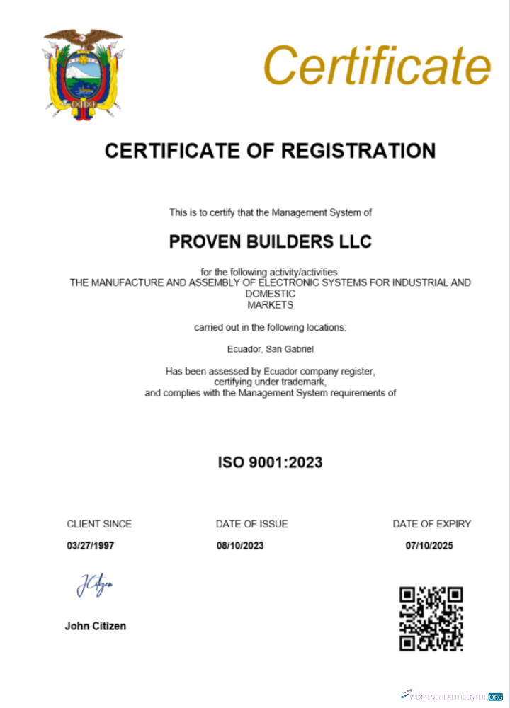 Download Ecuador certificate of registration Word and PDF template Photoshop template